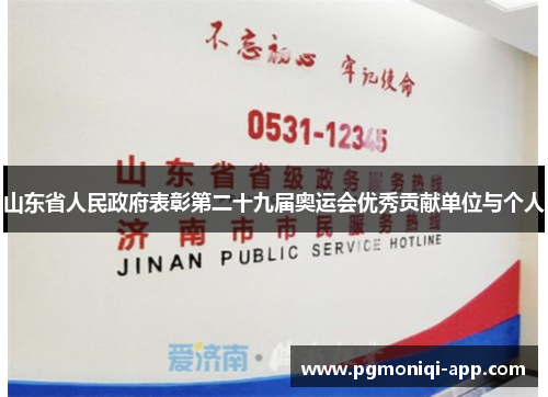 山东省人民政府表彰第二十九届奥运会优秀贡献单位与个人